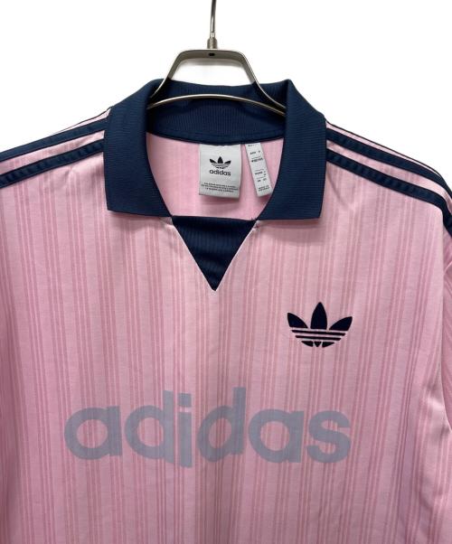adidas Originals（アディダスオリジナル）adidas Originals (アディダスオリジナル) 半袖カットソー ピンク×ネイビー サイズ:Ｍの古着・服飾アイテム