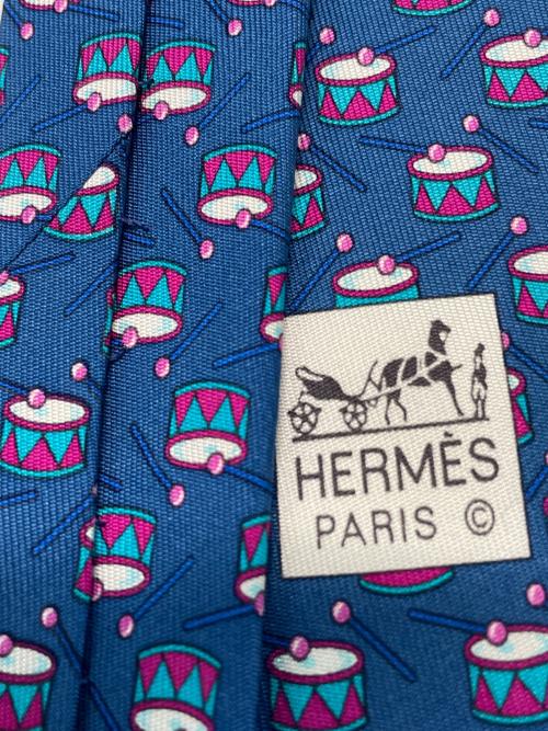 HERMES（エルメス）HERMES (エルメス) ネクタイ ネイビー サイズ:FREEの古着・服飾アイテム