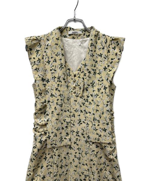 Snidel（スナイデル）Snidel (スナイデル) バリエプリントナローワンピ イエロー サイズ:０の古着・服飾アイテム