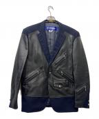 BROOKS BROTHERS×JUNYA WATANABE COMME des GARCONSブルックスブラザーズ×(ジュンヤワタナベ コムデギャルソン）の古着「ライダースドッキングジャケット」｜ブラック