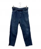COMOLIコモリ）の古着「ベルテッド デニムパンツ」｜インディゴ