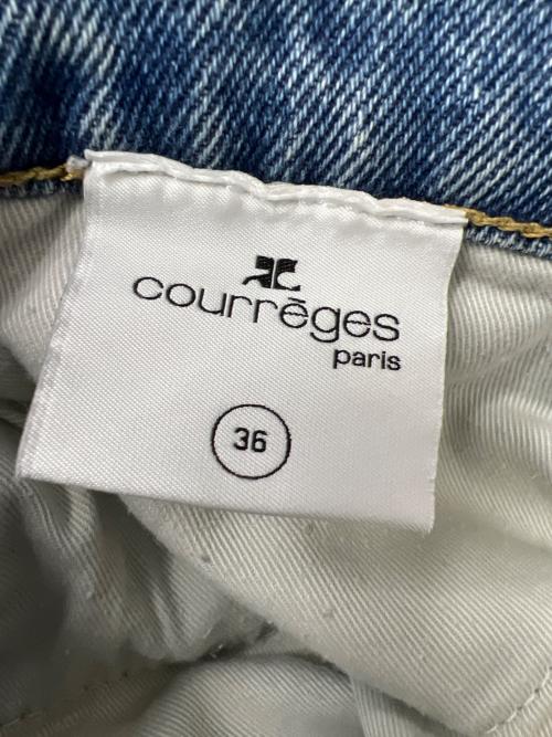 courreges（クレージュ）courreges (クレージュ) デニムフレアパンツ ブルー サイズ:36の古着・服飾アイテム