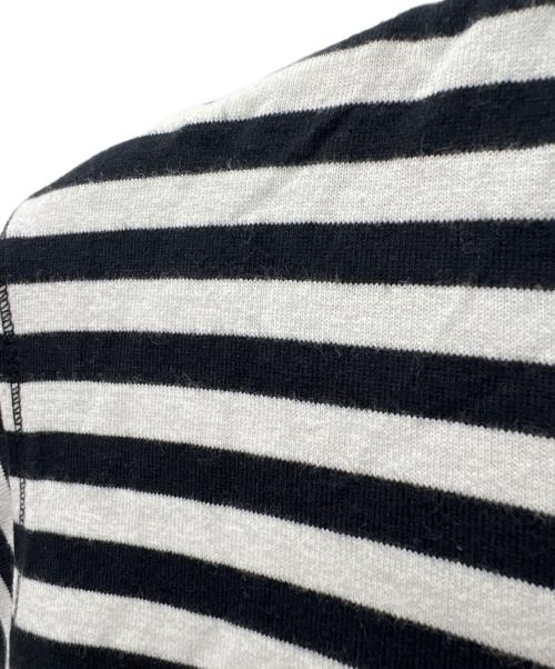 Needles（ニードルズ）Needles (ニードルズ) S/S Papillion Emb. Tee - Cotton Jersey / Stripe ブラック×ホワイト サイズ:ＸＳの古着・服飾アイテム