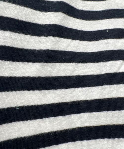 Needles（ニードルズ）Needles (ニードルズ) S/S Papillion Emb. Tee - Cotton Jersey / Stripe ブラック×ホワイト サイズ:ＸＳの古着・服飾アイテム