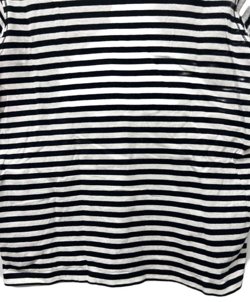Needles（ニードルズ）Needles (ニードルズ) S/S Papillion Emb. Tee - Cotton Jersey / Stripe ブラック×ホワイト サイズ:ＸＳの古着・服飾アイテム