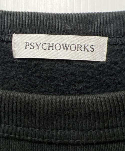 psychoworks（サイコワークス）psychoworks (サイコワークス) クルーネックスウェット ブラック サイズ:不明の古着・服飾アイテム