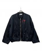 KIDILLキディル）の古着「ITプリントフライトジャケット」｜ブラック