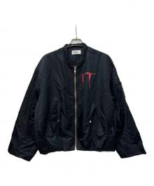 KIDILL（キディル）の古着「ITプリントフライトジャケット」｜ブラック