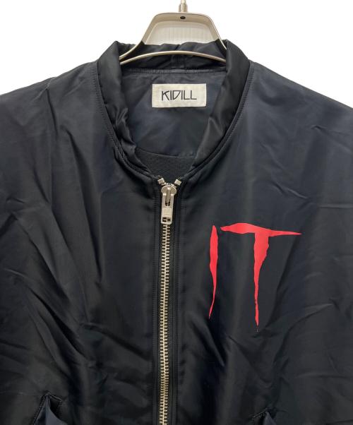 KIDILL（キディル）KIDILL (キディル) ITプリントフライトジャケット ブラック サイズ:４４の古着・服飾アイテム