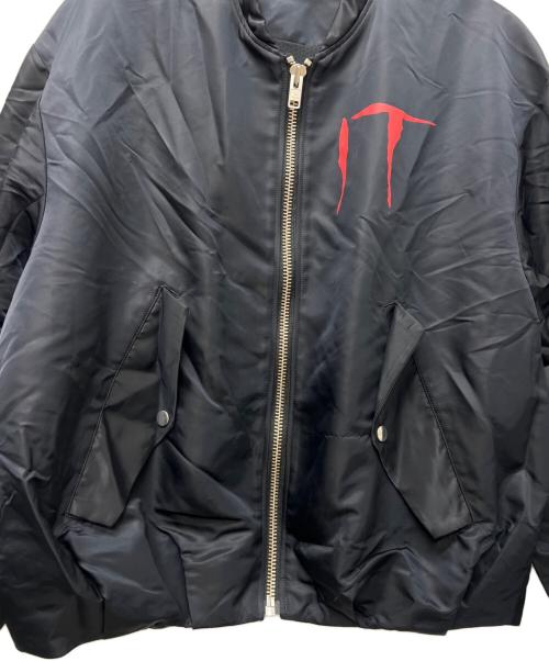 KIDILL（キディル）KIDILL (キディル) ITプリントフライトジャケット ブラック サイズ:４４の古着・服飾アイテム