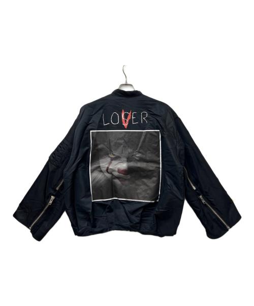 KIDILL（キディル）KIDILL (キディル) ITプリントフライトジャケット ブラック サイズ:４４の古着・服飾アイテム
