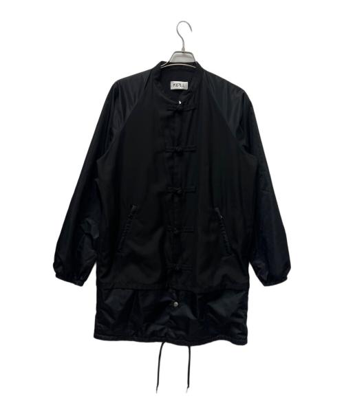 KIDILL（キディル）KIDILL (キディル) チャイナボタンコート ブラック サイズ:４４の古着・服飾アイテム