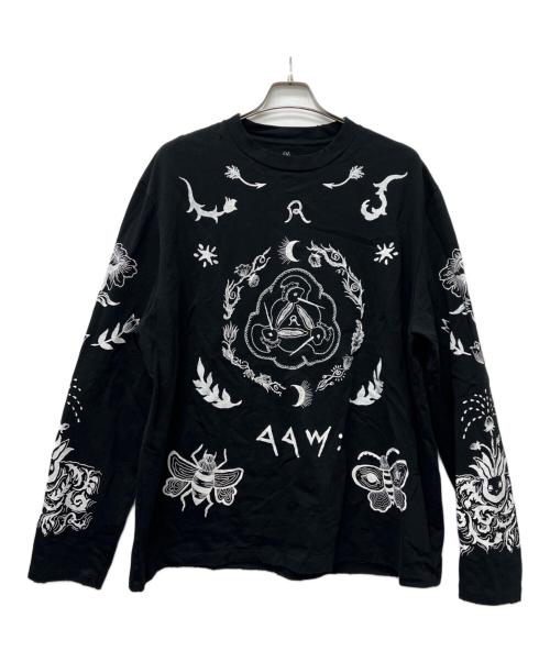 rurumu:（ルルムウ）rurumu: (ルルムウ) 長袖カットソー ブラック サイズ:Ｌの古着・服飾アイテム