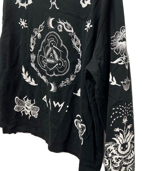 rurumu:（ルルムウ）rurumu: (ルルムウ) 長袖カットソー ブラック サイズ:Ｌの古着・服飾アイテム