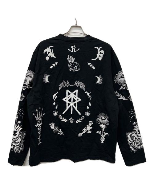 rurumu:（ルルムウ）rurumu: (ルルムウ) 長袖カットソー ブラック サイズ:Ｌの古着・服飾アイテム