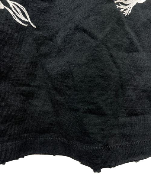 rurumu:（ルルムウ）rurumu: (ルルムウ) 長袖カットソー ブラック サイズ:Ｌの古着・服飾アイテム