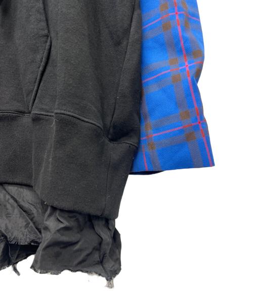 KIDILL（キディル）KIDILL (キディル) プルオーバーパーカー ブラック×ブルー サイズ:FREEの古着・服飾アイテム