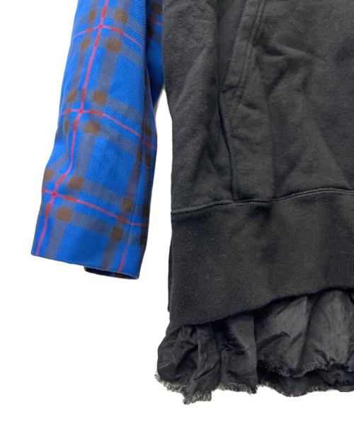 KIDILL（キディル）KIDILL (キディル) プルオーバーパーカー ブラック×ブルー サイズ:FREEの古着・服飾アイテム