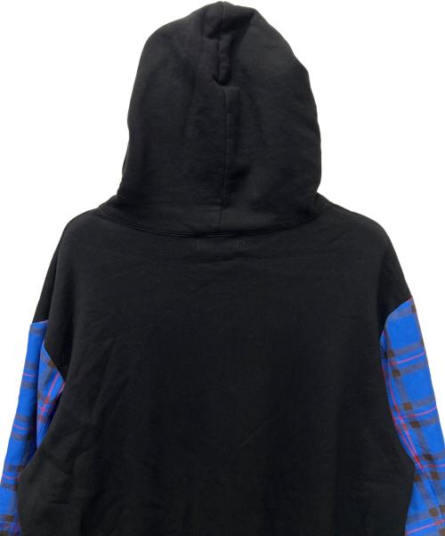 KIDILL（キディル）KIDILL (キディル) プルオーバーパーカー ブラック×ブルー サイズ:FREEの古着・服飾アイテム