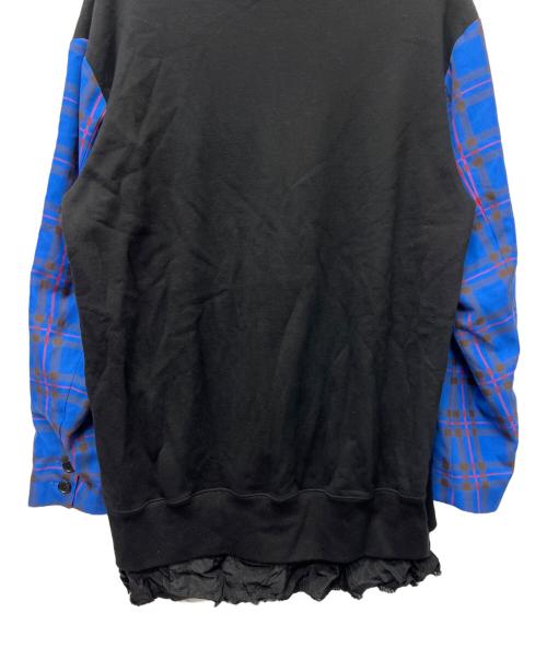 KIDILL（キディル）KIDILL (キディル) プルオーバーパーカー ブラック×ブルー サイズ:FREEの古着・服飾アイテム