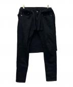 KIDILL×EDWINキディル×エドウィン）の古着「Tシャツドッキングデニムパンツ」｜ブラック