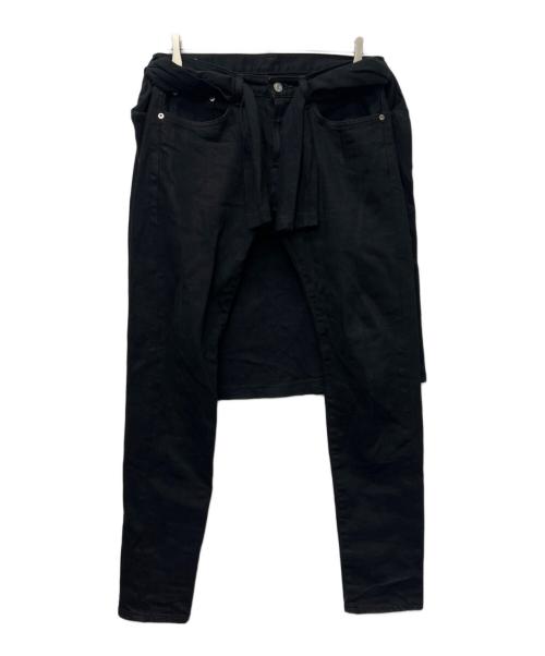 KIDILL（キディル）KIDILL (キディル) EDWIN (エドウィン) Tシャツドッキングデニムパンツ ブラック サイズ:２９の古着・服飾アイテム