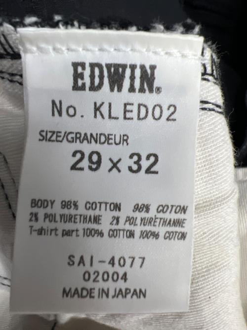 KIDILL（キディル）KIDILL (キディル) EDWIN (エドウィン) Tシャツドッキングデニムパンツ ブラック サイズ:２９の古着・服飾アイテム