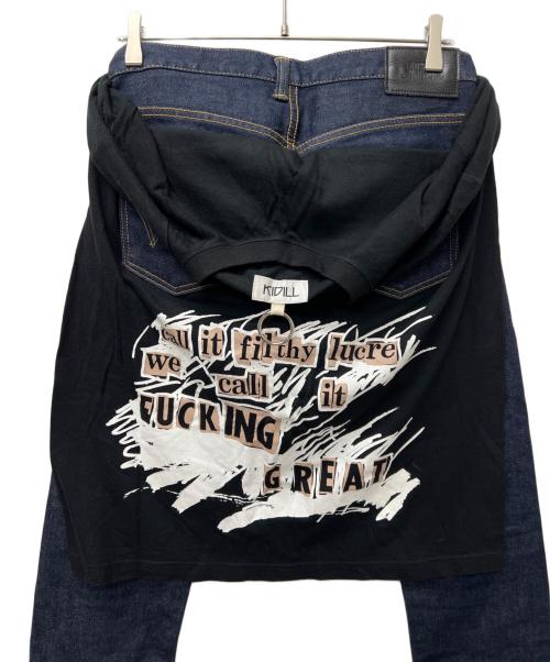 KIDILL（キディル）KIDILL (キディル) EDWIN (エドウィン) Tシャツドッキングデニムパンツ インディゴ サイズ:２９の古着・服飾アイテム