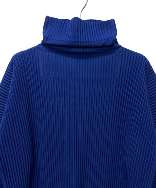 HOMME PLISSE ISSEY MIYAKE（オム プリッセ イッセイ ミヤケ）HOMME PLISSE ISSEY MIYAKE (オム プリッセ イッセイ ミヤケ) ハイネックプリーツカットソー ブルー サイズ:３の古着・服飾アイテム