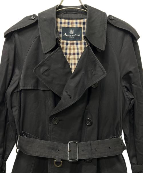 Aquascutum（アクアスキュータム）Aquascutum (アクアスキュータム) トレンチコート ブラック サイズ:３６の古着・服飾アイテム