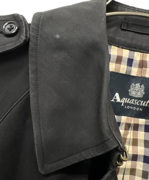 Aquascutum（アクアスキュータム）Aquascutum (アクアスキュータム) トレンチコート ブラック サイズ:３６の古着・服飾アイテム