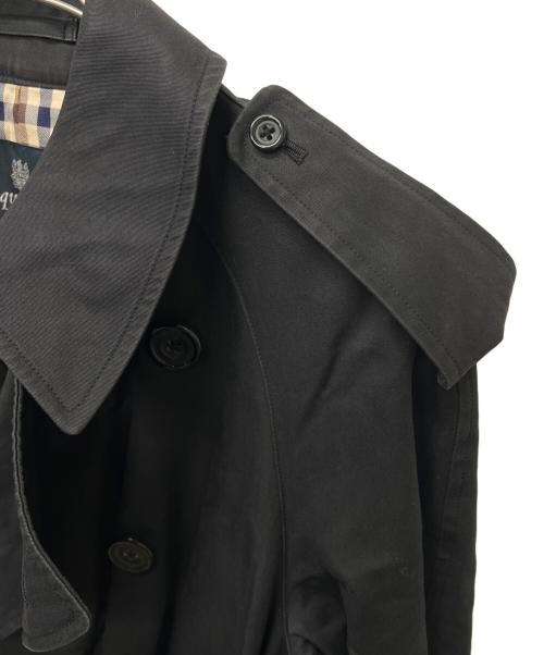 Aquascutum（アクアスキュータム）Aquascutum (アクアスキュータム) トレンチコート ブラック サイズ:３６の古着・服飾アイテム