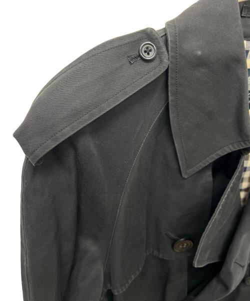 Aquascutum（アクアスキュータム）Aquascutum (アクアスキュータム) トレンチコート ブラック サイズ:３６の古着・服飾アイテム