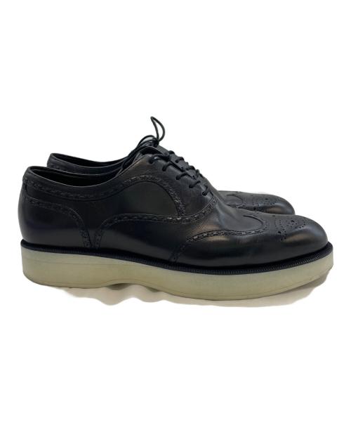 BOTTEGA VENETA（ボッテガベネタ）BOTTEGA VENETA (ボッテガベネタ) レザーシューズ ブラック サイズ:SIZE 43の古着・服飾アイテム