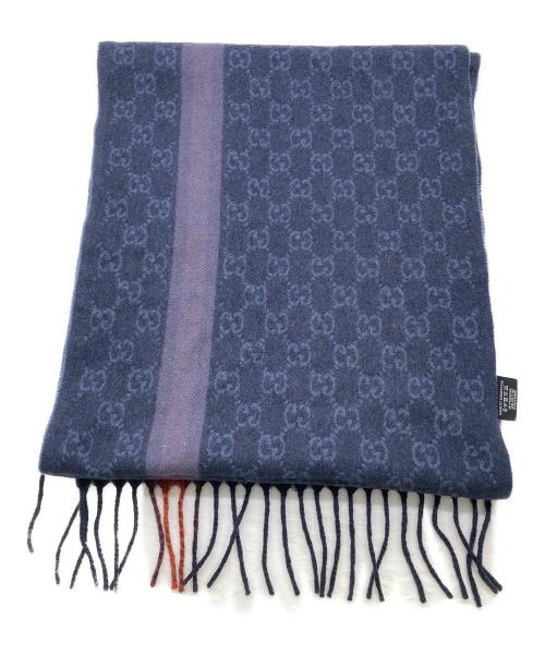 GUCCI（グッチ）GUCCI (グッチ) マフラー ネイビーの古着・服飾アイテム