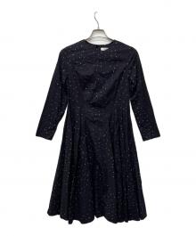 homspun（ホームスパン）の古着「長袖ワンピース」｜ネイビー