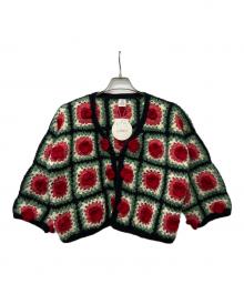 Dot and Stripes×CHILD WOMAN（ドットアンドストライプ×チャイルドウーマン）の古着「厚手カーディガン」｜ブラック×グリーン