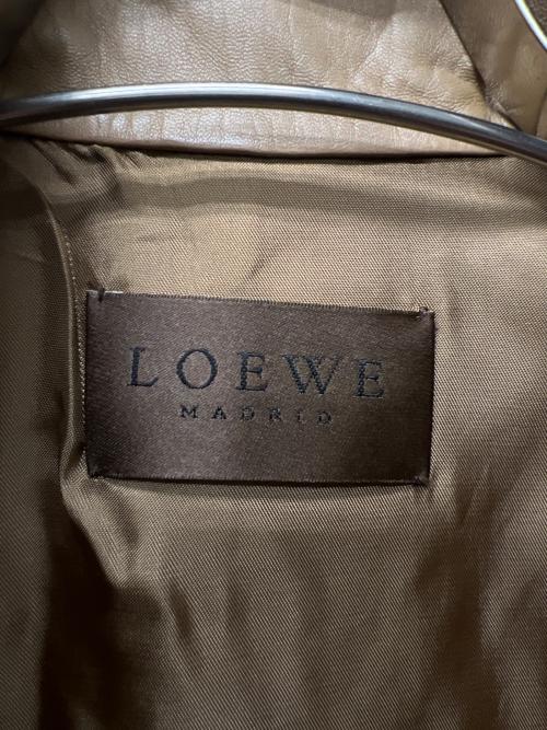LOEWE（ロエベ）LOEWE (ロエベ) レザージャケット ベージュ サイズ:３８の古着・服飾アイテム