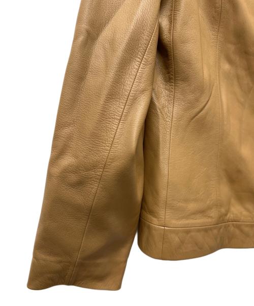 LOEWE（ロエベ）LOEWE (ロエベ) レザージャケット ベージュ サイズ:３８の古着・服飾アイテム