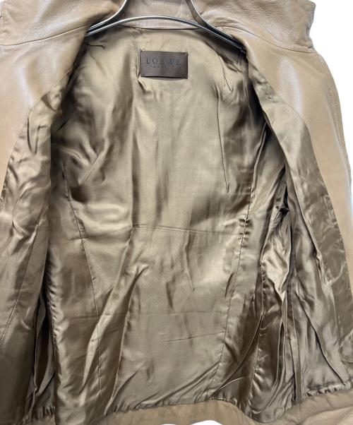 LOEWE（ロエベ）LOEWE (ロエベ) レザージャケット ベージュ サイズ:３８の古着・服飾アイテム