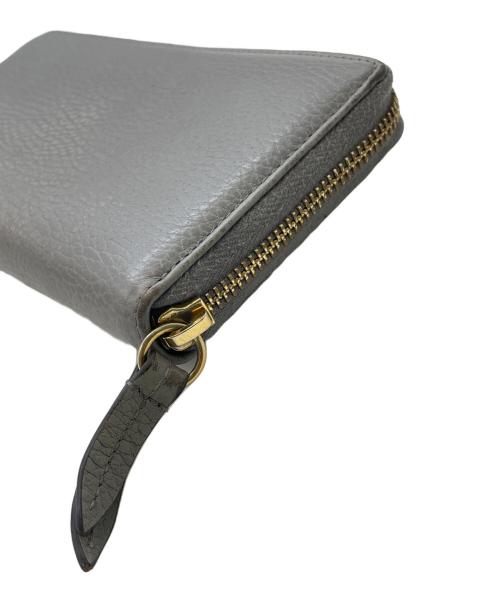 GUCCI（グッチ）GUCCI (グッチ) ラウンドファスナー財布 グレーの古着・服飾アイテム