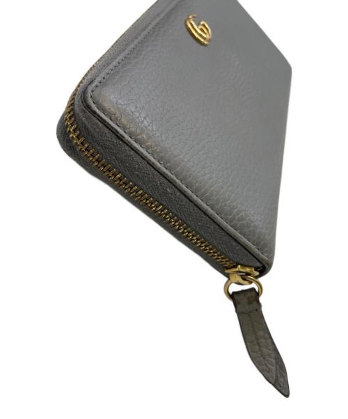 GUCCI（グッチ）GUCCI (グッチ) ラウンドファスナー財布 グレーの古着・服飾アイテム
