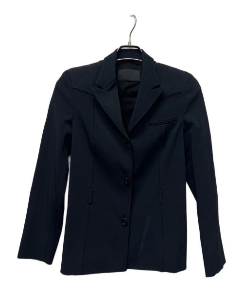 PRADA（プラダ）PRADA (プラダ) テーラードジャケット ブラック サイズ:４０の古着・服飾アイテム