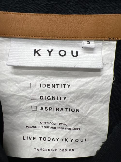 KYOU（キョウ）KYOU (キョウ) ハーフジップスウェット ブラック サイズ:２の古着・服飾アイテム