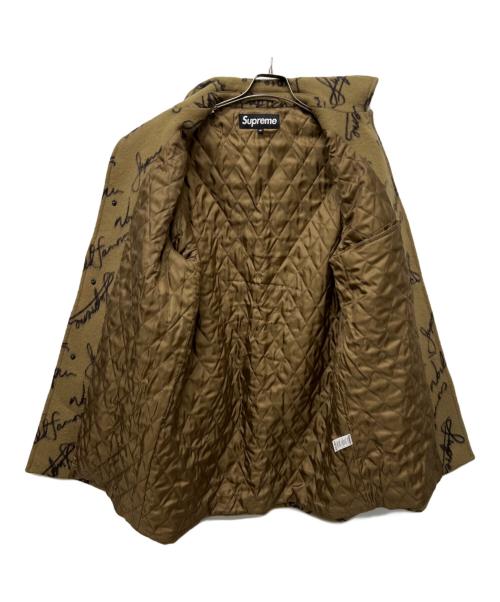 SUPREME（シュプリーム）SUPREME (シュプリーム) Script Logos Wool Overcoat ベージュ サイズ:Ｍの古着・服飾アイテム