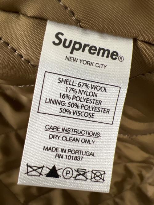 SUPREME（シュプリーム）SUPREME (シュプリーム) Script Logos Wool Overcoat ベージュ サイズ:Ｍの古着・服飾アイテム