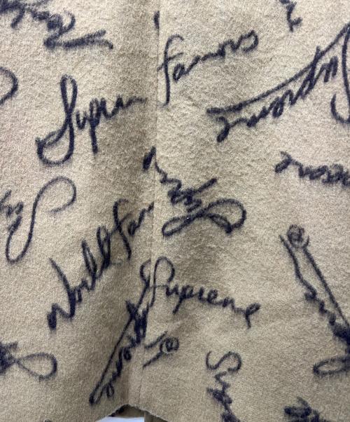 SUPREME（シュプリーム）SUPREME (シュプリーム) Script Logos Wool Overcoat ベージュ サイズ:Ｍの古着・服飾アイテム