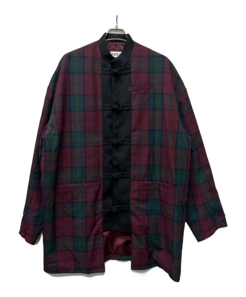 KIDILL（キディル）KIDILL (キディル) カンフージャケット レッド×グリーン サイズ:FREEの古着・服飾アイテム