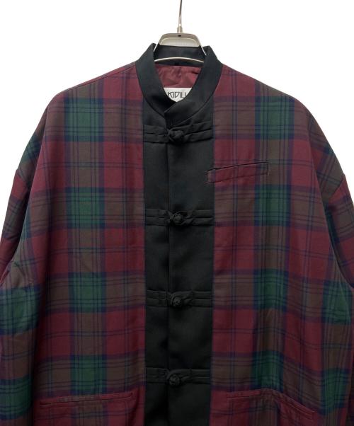 KIDILL（キディル）KIDILL (キディル) カンフージャケット レッド×グリーン サイズ:FREEの古着・服飾アイテム