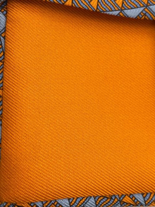 HERMES（エルメス）HERMES (エルメス) ネクタイ スカイブルー×オレンジ サイズ:FREEの古着・服飾アイテム